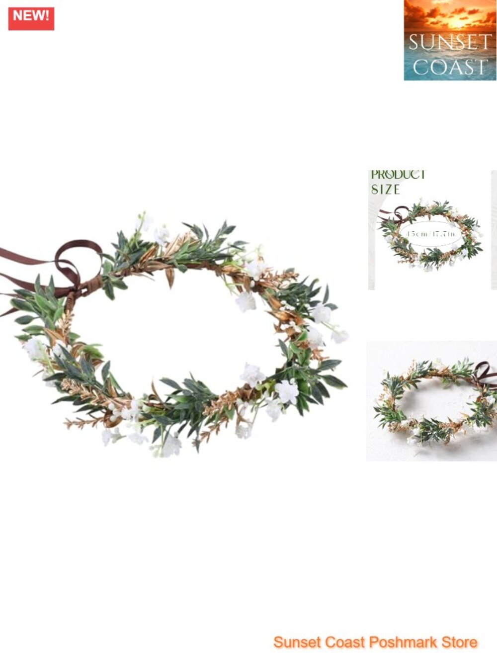 Fairy Flower Crown Renaissance Headpiece Artificial Flower Hair Accessory